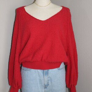 Red Free People Sweater